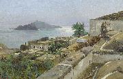 Franz Schreyer View of Capri oil on canvas